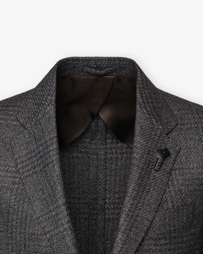 LARDINI Lardini - Check jacket wool - Brown