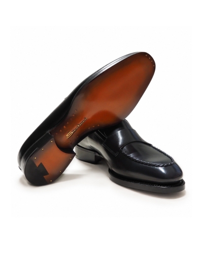 Santoni - Meraviglia Collection penny loafer - Black