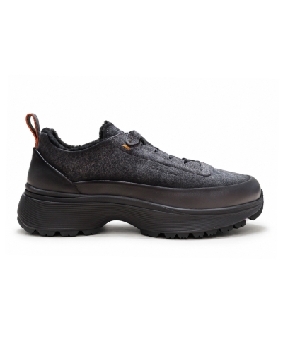 Santoni - Sneaker with cashmere and sheepskin - Grey