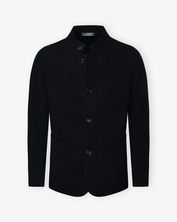 CORNELIANI Corneliani - Outdoor stand collar jacket wool - Navy