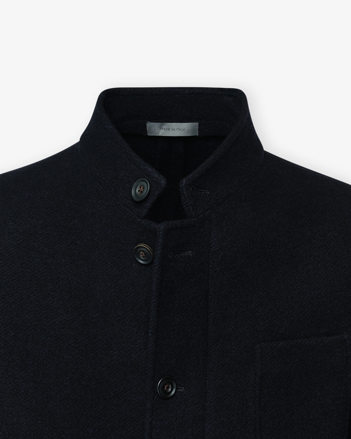CORNELIANI Corneliani - Outdoor stand collar jacket wool - Navy