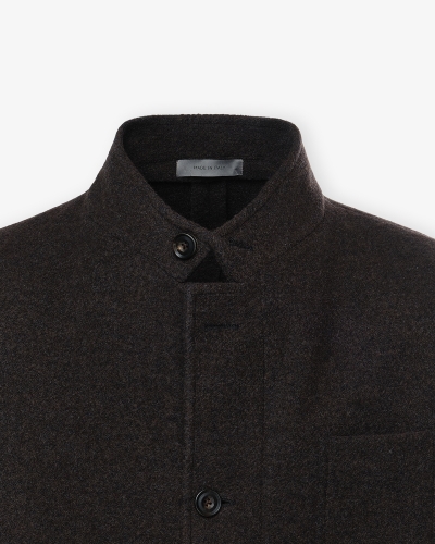 Corneliani - Outdoor stand collar jacket wool - Brown