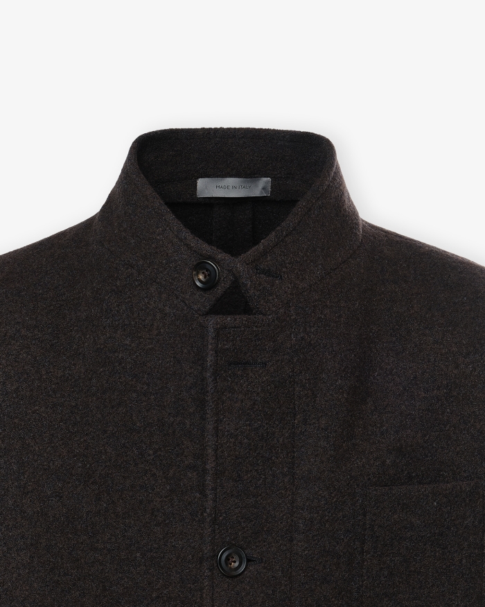 CORNELIANI Corneliani - Outdoor stand collar jacket wool - Brown