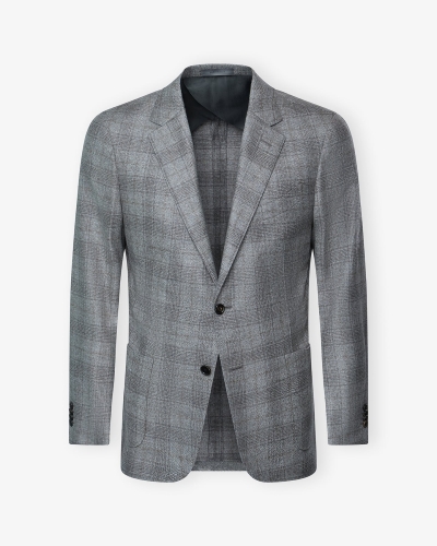 Corneliani - Sartorial check jacket virgin wool - Greige