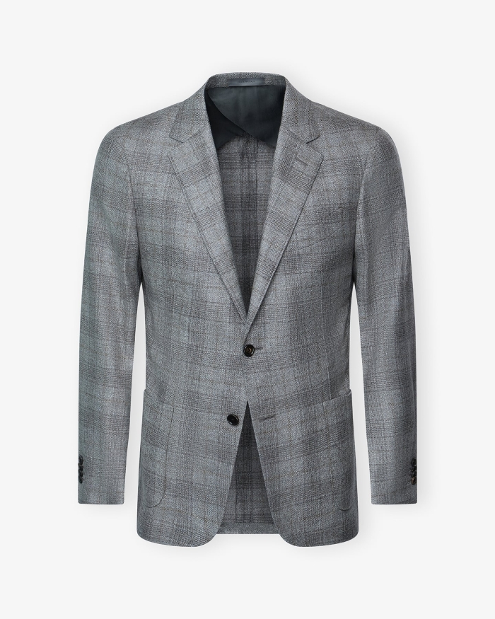 CORNELIANI Corneliani - Sartorial check jacket virgin wool - Greige