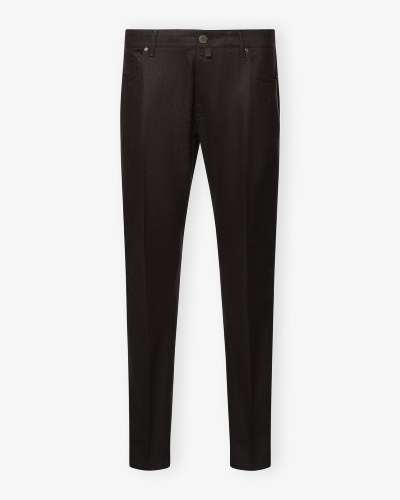 JC - Trousers Bard flannel - Brown melange