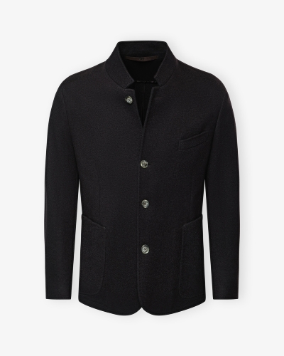 Fedeli - Stand collar jacket double cashmere - Brown
