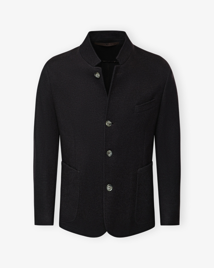 FEDELI Fedeli - Stand collar jacket double cashmere - Brown