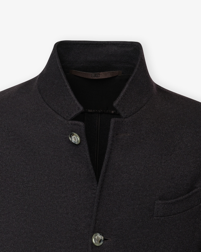 FEDELI Fedeli - Stand collar jacket double cashmere - Brown