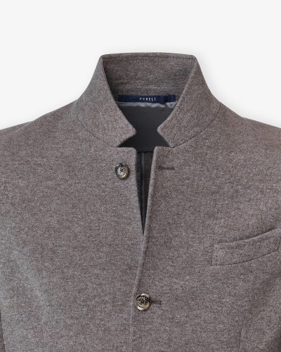 Fedeli - Stand collar jacket double cashmere - Greige