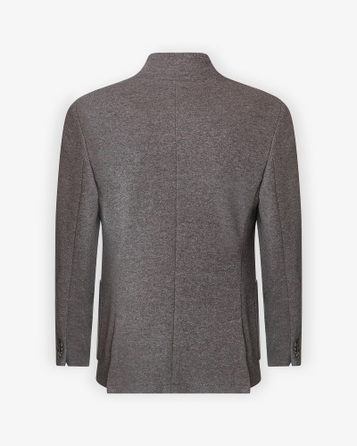 Fedeli - Stand collar jacket double cashmere - Greige