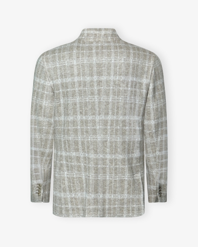 Fedeli - Stand collar jacket cashmere - Jacquard - Greige