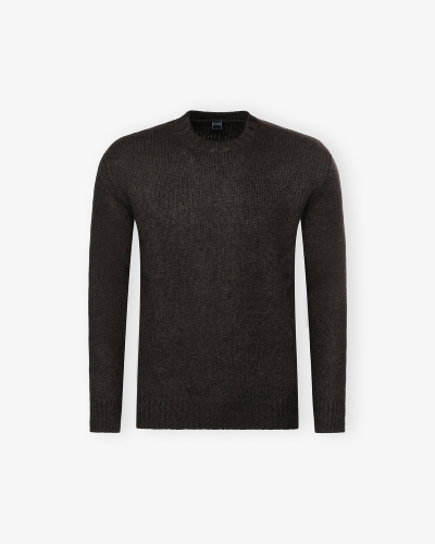 Fedeli - Round neck baby yak - Brown
