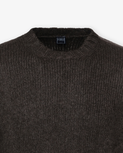 Fedeli - Round neck baby yak - Brown