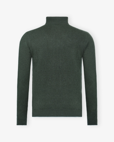 Fedeli - Full zip cashmere - Dark olive