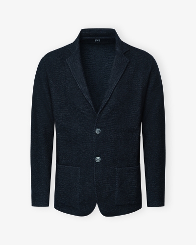 Fedeli - Knitted jacket wool cashmere - Navy