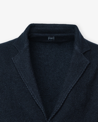 Fedeli - Knitted jacket wool cashmere - Navy