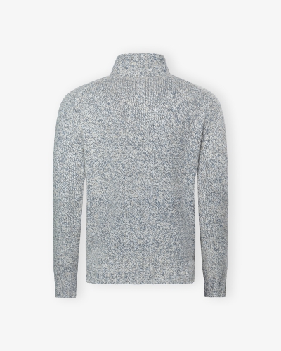 Fedeli - Full zip cashmere - Denim melange