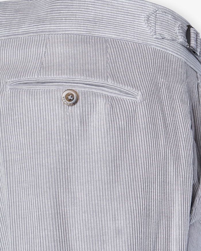 BERWICH Berwich x Zegna - Trousers corduroy cotton cashmere - Grey