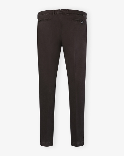 Berwich - Trousers cotton elax - Brown