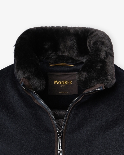MooRER - Bomber wool cashmere - Navy