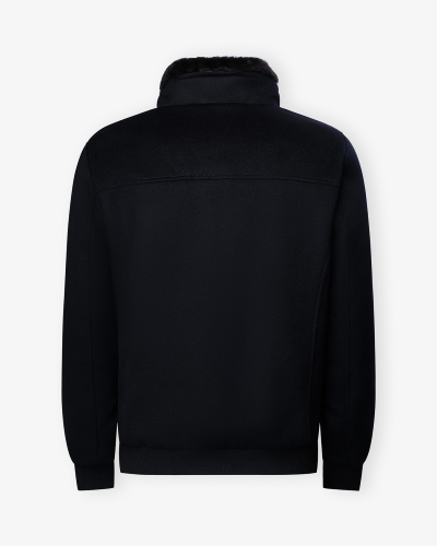 MooRER - Bomber wool cashmere - Navy