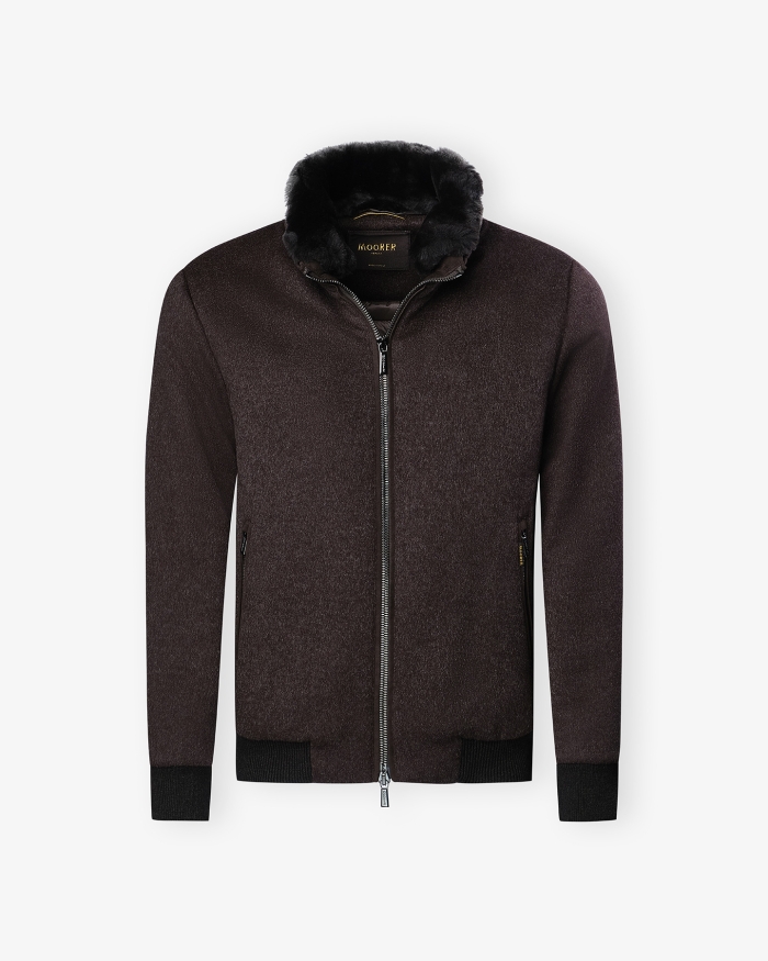 MOORER MooRER - Bomber wool cashmere - Brown