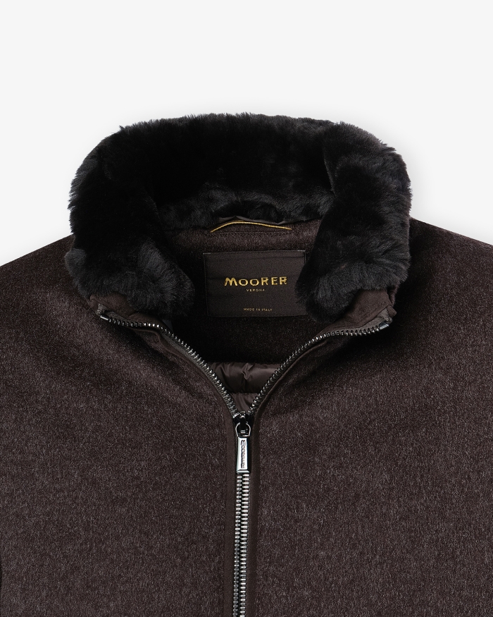 MOORER MooRER - Bomber wool cashmere - Brown