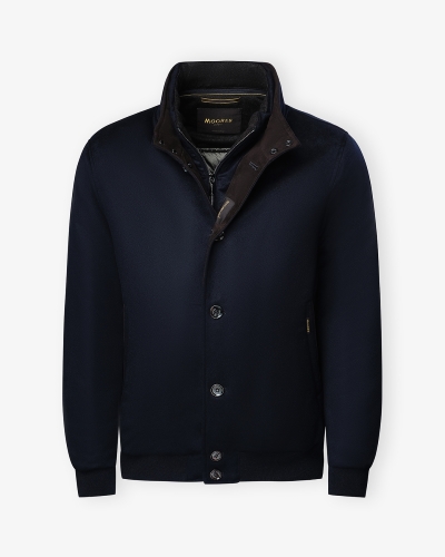 MooRER - Bomber full top cashmere - Navy