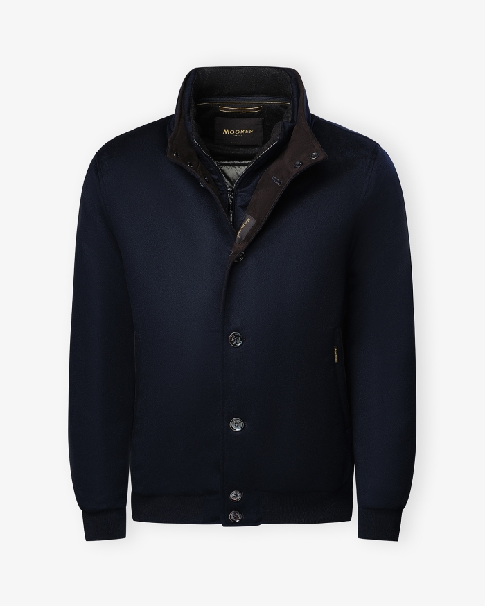 MOORER MooRER - Bomber full top cashmere - Navy
