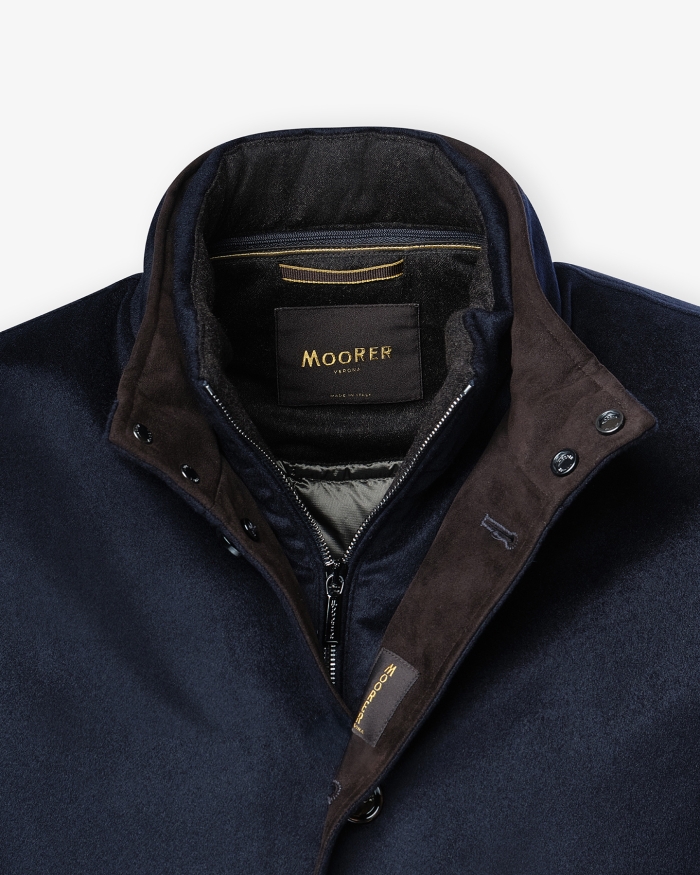 MOORER MooRER - Bomber full top cashmere - Navy