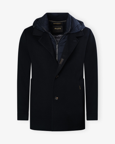 MooRER - Car coat wool cashmere - Navy