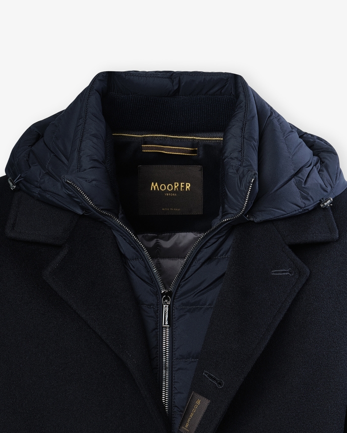 MOORER MooRER - Car coat wool cashmere - Navy