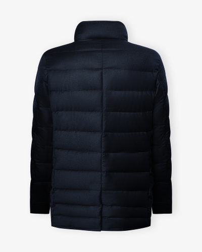 MooRER - Quilted parka - Wool cashmere - Navy