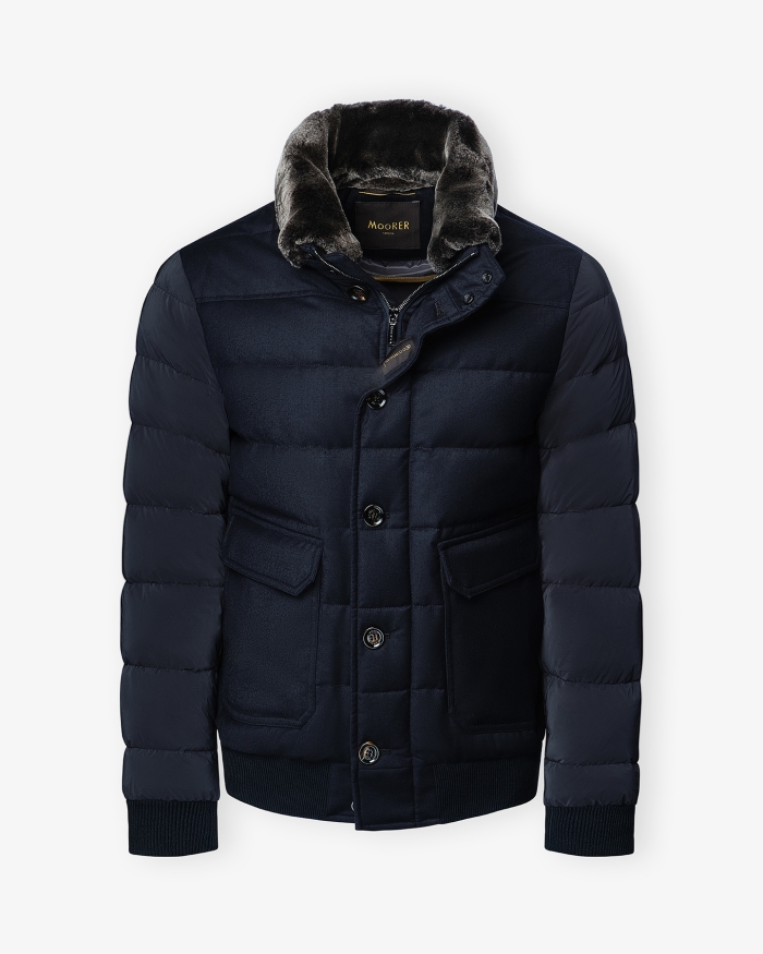 MOORER MooRER - Padded bomber - Navy
