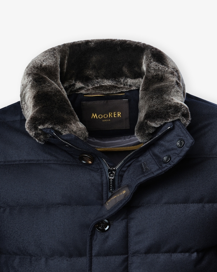 MOORER MooRER - Padded bomber - Navy