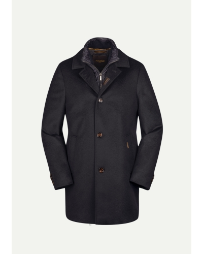 MooRER - Overcoat wool cashmere - Navy