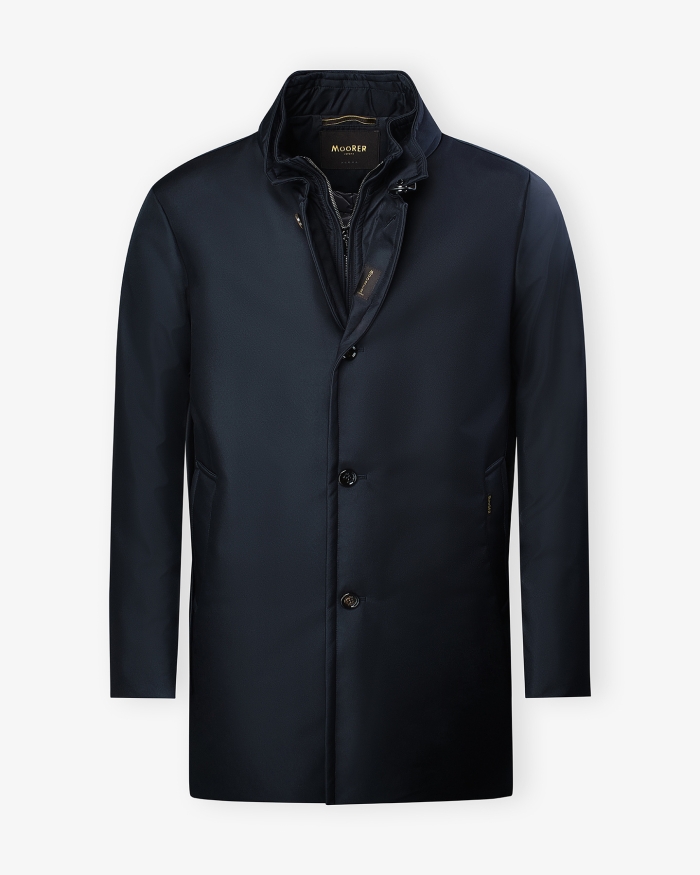 MOORER MooRER - Aquaproof padded overcoat - Navy