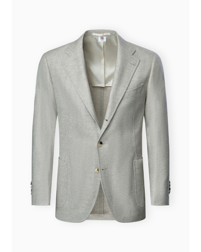 Borrelli Napoli - Herringbone jacket wool cashmere - Beige