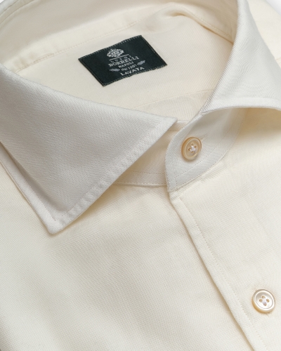 Borrelli Napoli - Shirt cotton cashmere - Cream