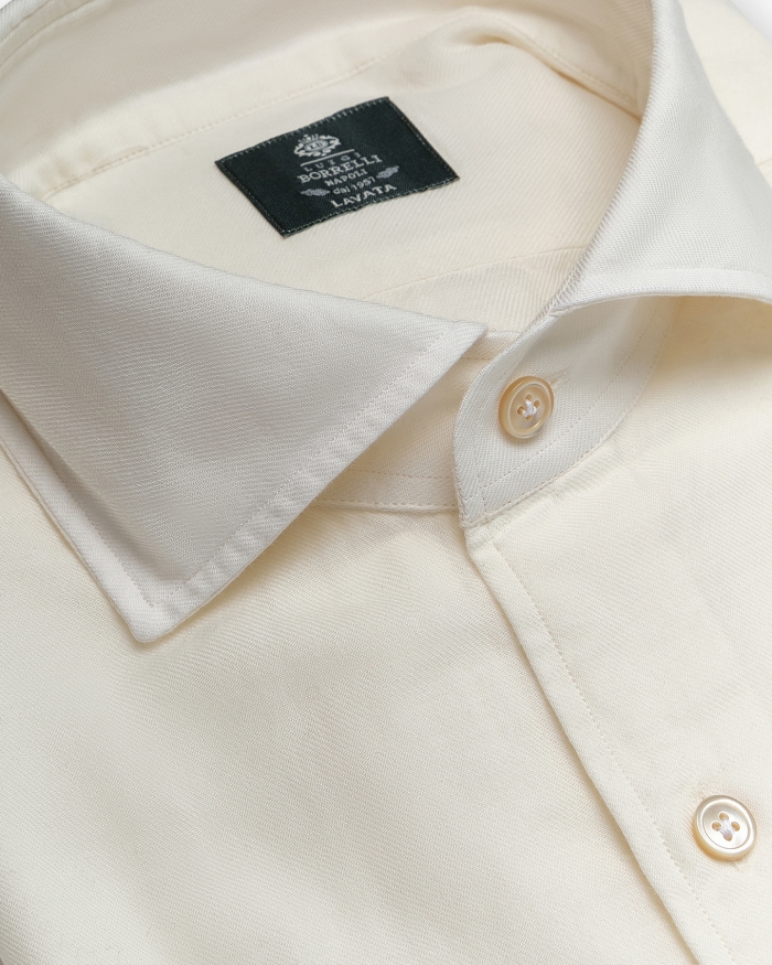 BORRELLI NAPOLI Borrelli Napoli - Shirt cotton cashmere - Cream