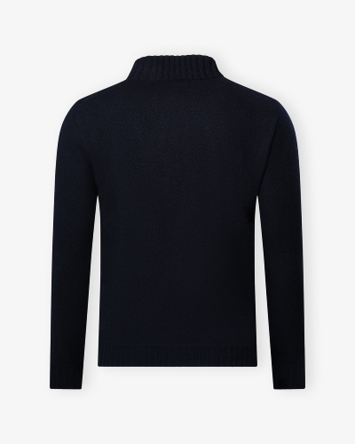Doriani Cashmere - Half zip cashmere - Navy