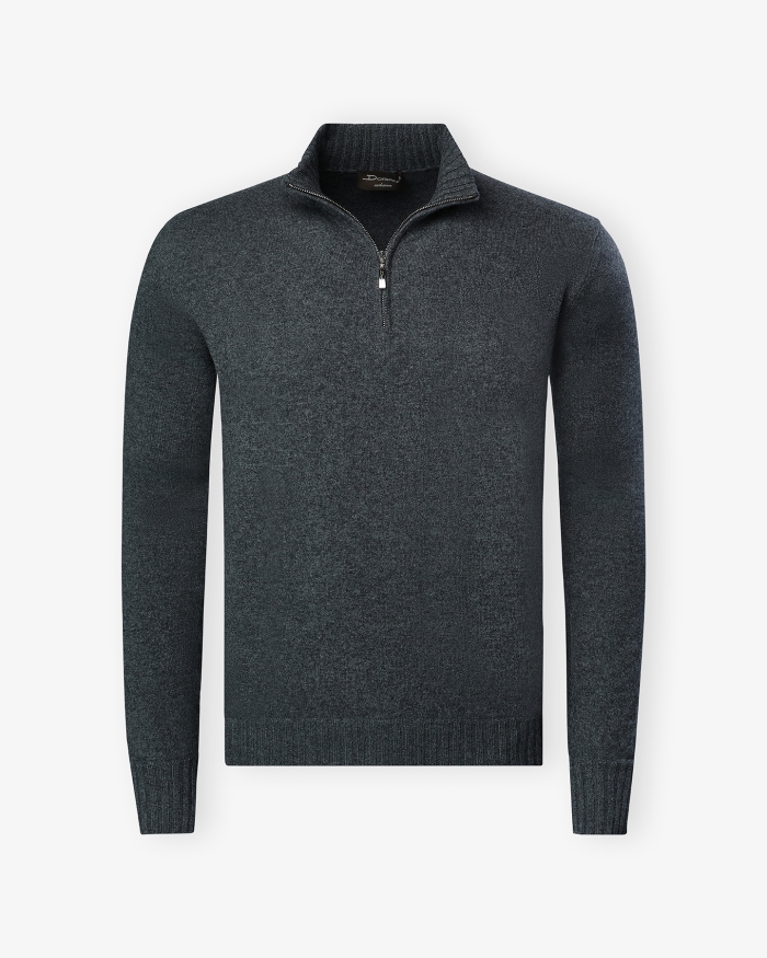 DORIANI CASHMERE Doriani Cashmere - Half zip cashmere - Grey