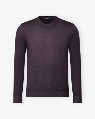 Corneliani - Round neck virgin wool - Bordeaux
