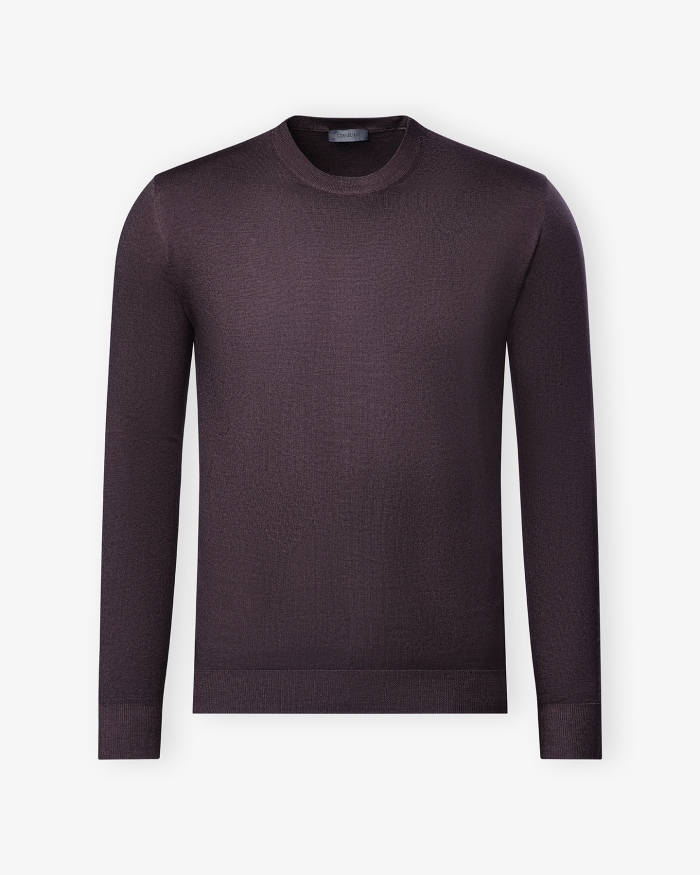 CORNELIANI Corneliani - Round neck virgin wool - Bordeaux