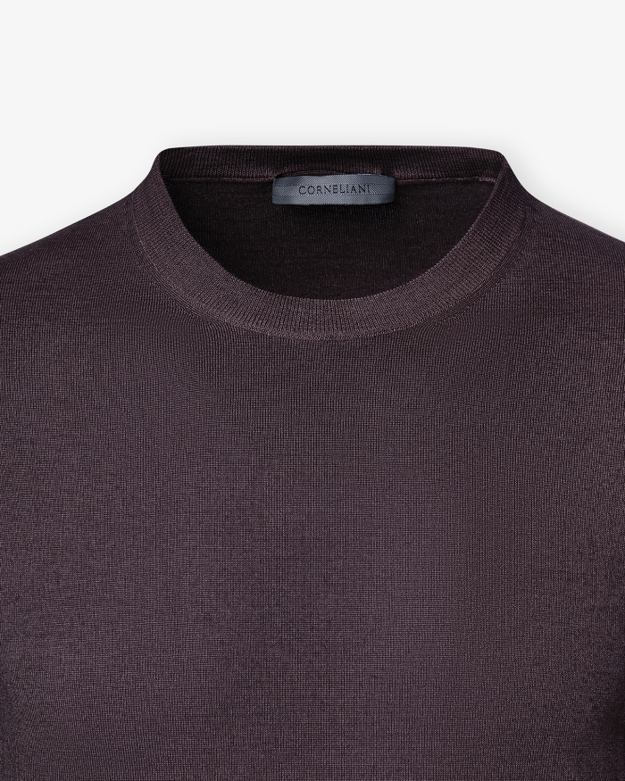 CORNELIANI Corneliani - Round neck virgin wool - Bordeaux