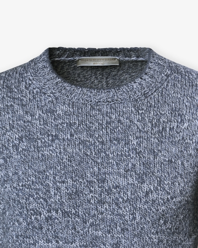 LHDA - Round neck virgin wool - Blue melange