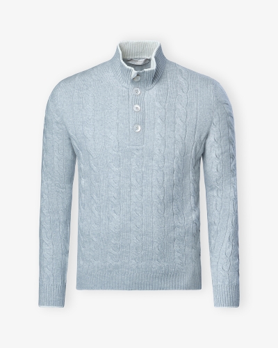 LHDA - Cardigan with buttons - Wool cashmere - Grey