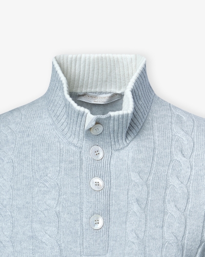 LHDA - Cardigan with buttons - Wool cashmere - Grey