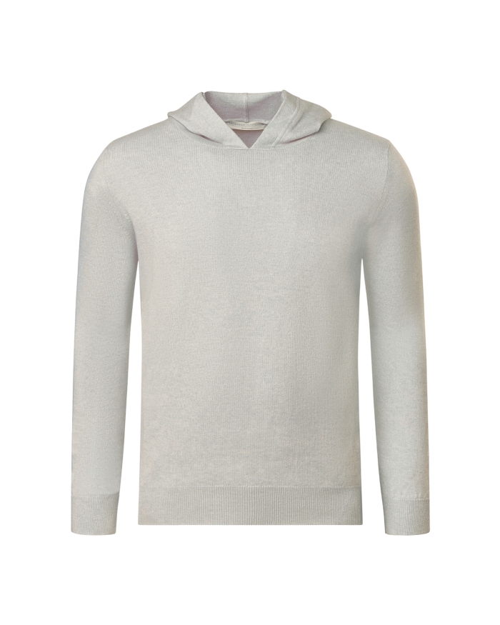 LES HOMMES D'AMSTERDAM LHDA - Hooded knit cashmere - Beige